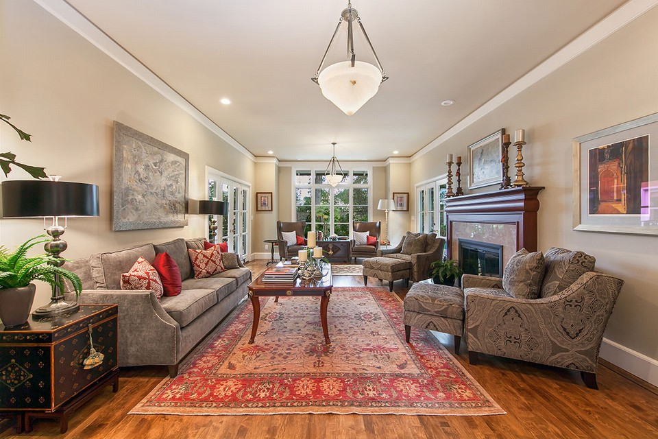 formal elegantly-appointed living room