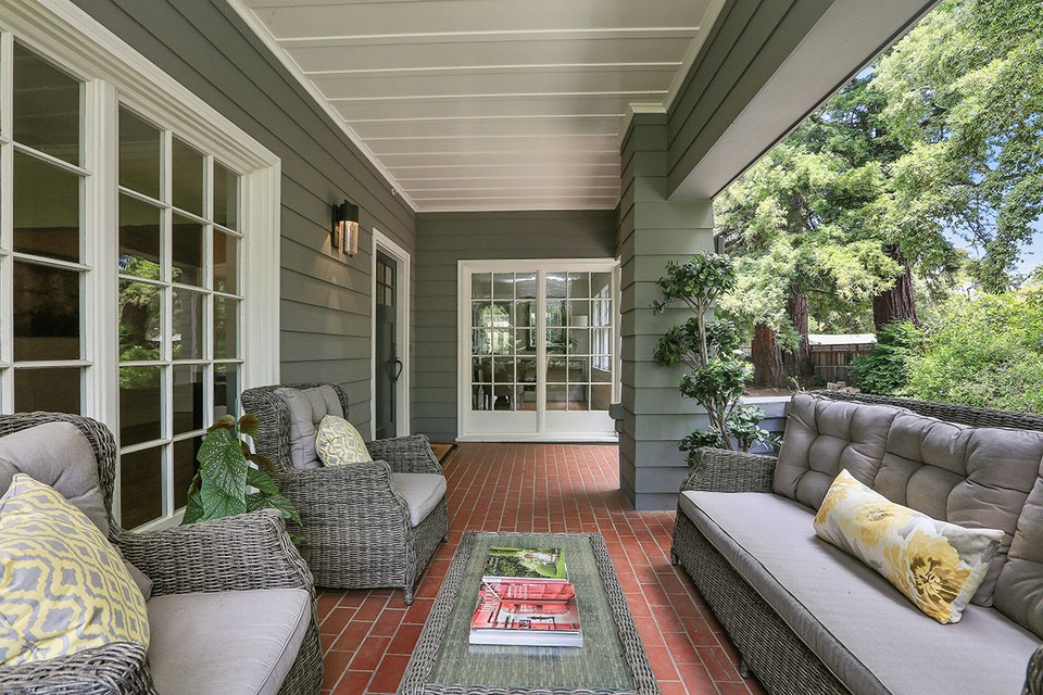 spacious outdoor porch